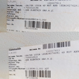 Transfer Panosu 1000 A - 2.EL