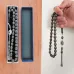 Erzurum Oltu Stone Prayer Beads - Silver Inlay