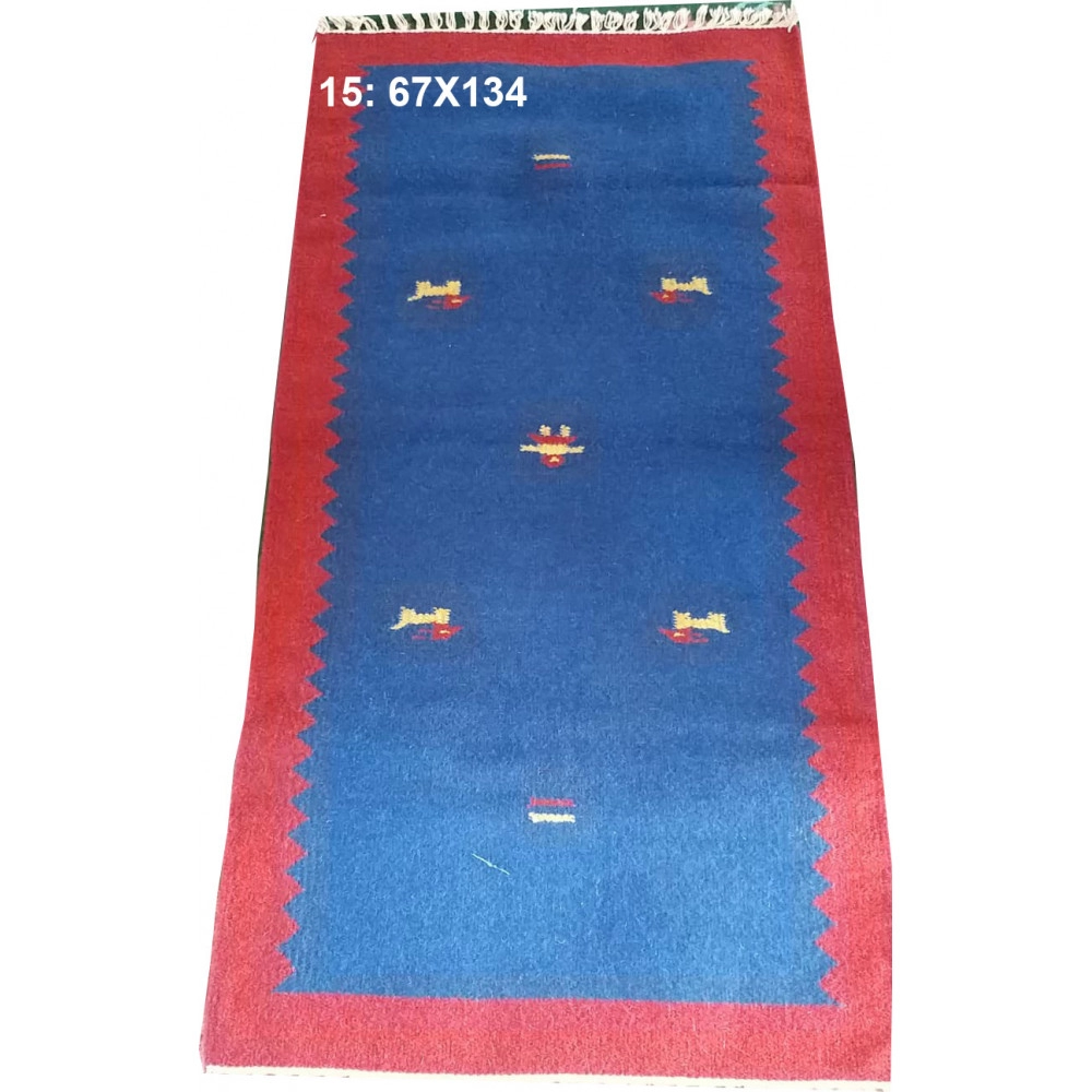 Hand Woven Rug Indian 67X134 CM