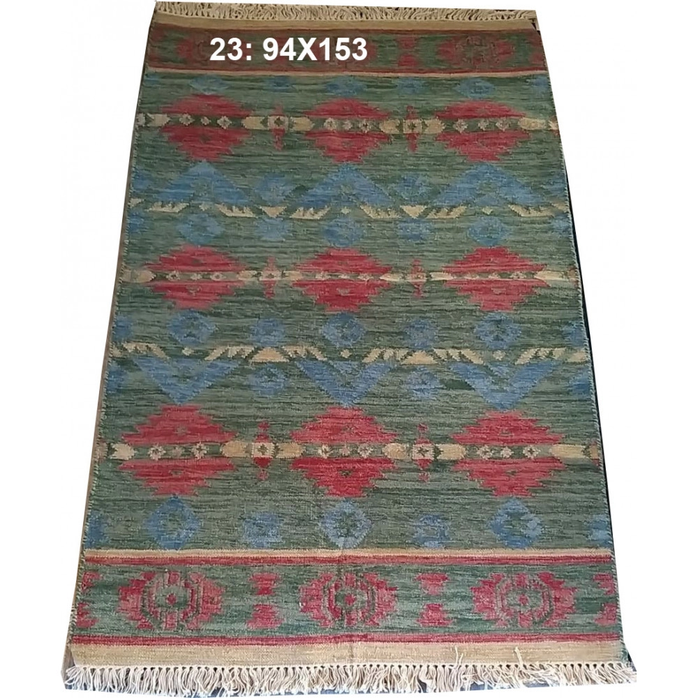 Hand Woven Indian Rugs 94X154 CM