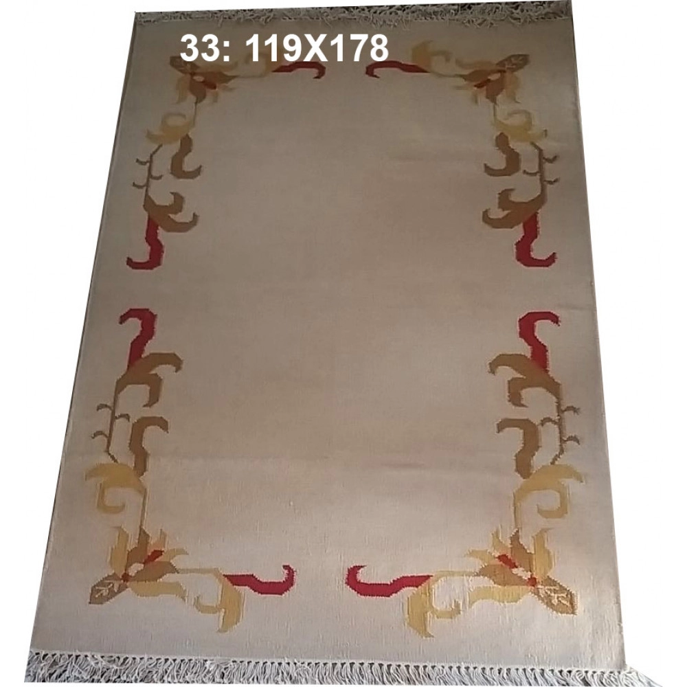 Hand Woven Indian Rugs 119X178 CM