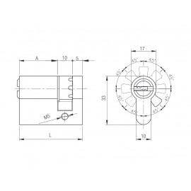 Kale Yarım Tip Bilyalı Standart Sistem Silindir 164 BD/GD/SD