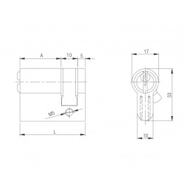 Kale Yarım Tip Bilyalı Standart Sistem Silindir  - 164 BR/GR/SR