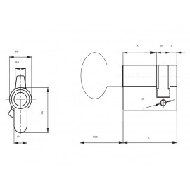 Kale Yarım Tip Mandallı Silindir - 164 M