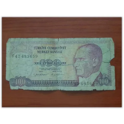 100 TL - Yüz Türk Lirası - 1984 Basım