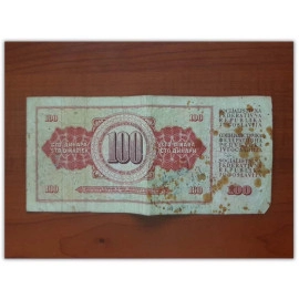 Yugoslavya 100  Dinar - 1978 Basım